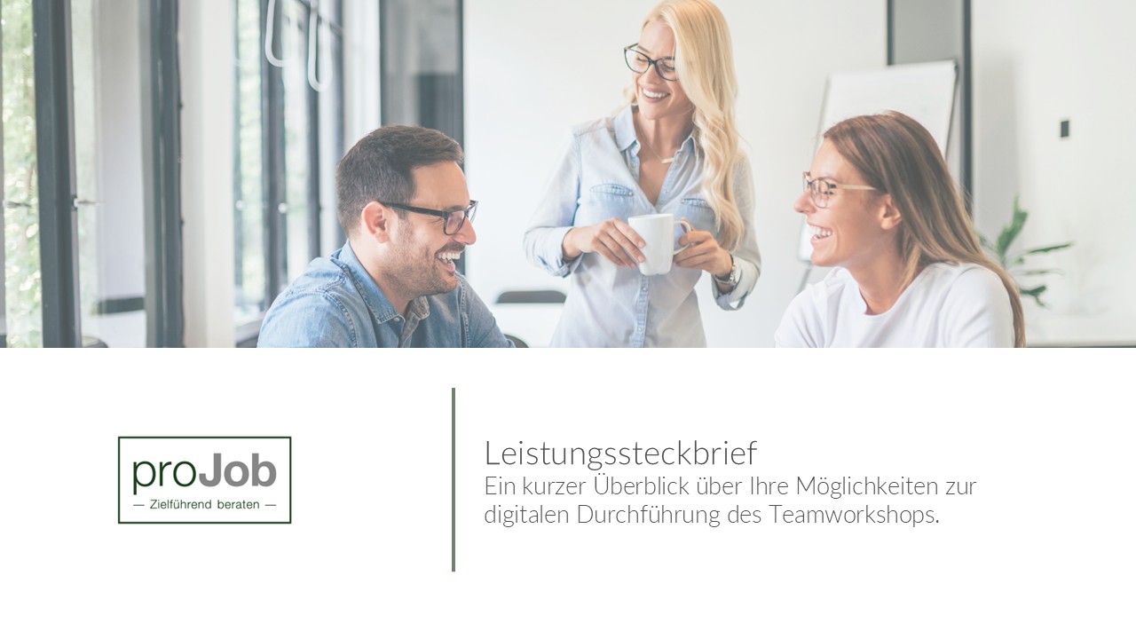 Leistungssteckbrief Teambuilding Workshops Cover