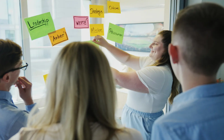 Gemeinsame Entwicklung von Führung und Zusammenarbeit anhand von Zielen, Werten und strategischen Themen im Leadership Development